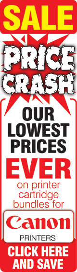 Price Crash on special printer cartridge bundles for Canon printers