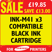 INK-M41 x3 Compatible Black Ink Cartridge + 50 Sheets 240g 4 inches x6 inches Photo Paper SAVE 13.00