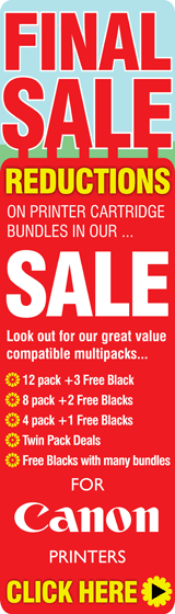 Fresh lower prices on selected bundles for Canon printers in our sale