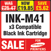 Samsung INK-M41 x3 Compatible Black Ink Cartridge