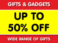 Up to 50% off Gifts & Gadgets