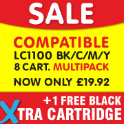LC1100 compat 8 packs with free black