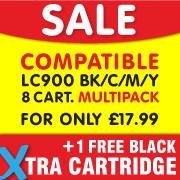 Compat LC900 8pk with Free black