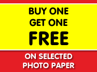 Buy one get one free on selected photo paper