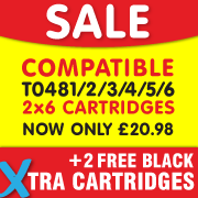 T0481/2/3/4/5/6 12 pack with 2 free black