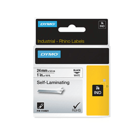 Click to view product details and reviews for Dymo 1734821 S0773860 Black On White Self Laminating Tape 24mm X 55m Original.