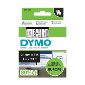 Click to view product details and reviews for Dymo 53710 S0720920 D1 Black On Clear Labelling Tape 24mm X 7m Original.