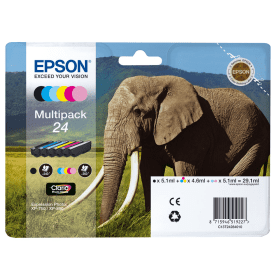 Click to view product details and reviews for Epson 24 6 Ink Cartridge Multipack Elephant Original.