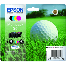 Click to view product details and reviews for Epson 34 4 Ink Cartridge Multipack Golf Ball Original.