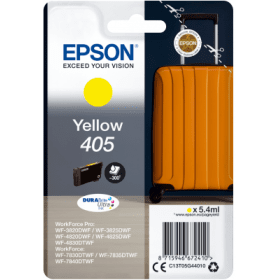Click to view product details and reviews for Epson 405 Yellow Ink Cartridge Suitcase Original.