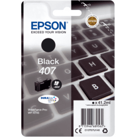 Click to view product details and reviews for Epson 407 Black Ink Cartridge Keyboard Original.