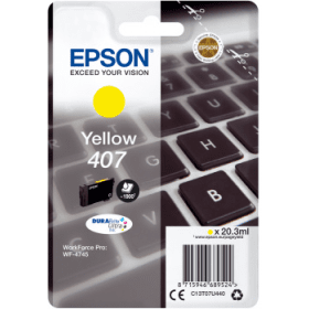 Click to view product details and reviews for Epson 407 Yellow Ink Cartridge Keyboard Original.
