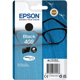 Click to view product details and reviews for Epson 408 Black Ink Cartridge Spectacles Original.