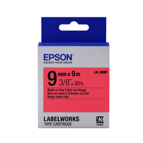 Click to view product details and reviews for Epson Lk 3rbp C53s653001 Black On Red Label Tape 9mm X 9m Original.
