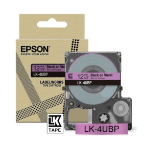 Click to view product details and reviews for Epson Lk 4ubp C53s672101 Black On Violet Label Tape Cartridge 12mm X 8m Original.