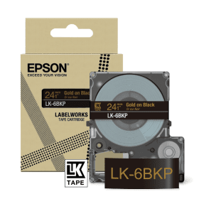 Click to view product details and reviews for Epson Lk 6bkp C53s672096 Gold On Metallic Black Label Tape Cartridge 24mm X 9m Original.
