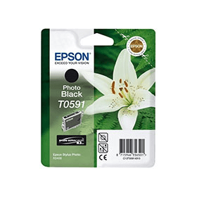 Click to view product details and reviews for Epson T0591 Photo Black Ink Cartridge Lily Original.