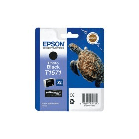 Click to view product details and reviews for Epson T1571 Photo Black Ink Cartridge Turtle Original.