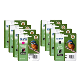 Click to view product details and reviews for Epson T159 8 Ink Cartridge Multipack Kingfisher Original.