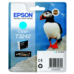 Click to view product details and reviews for Epson T3242 Cyan Ink Cartridge Puffin Original.