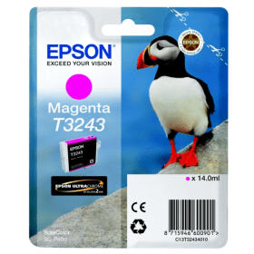 Click to view product details and reviews for Epson T3243 Magenta Ink Cartridge Puffin Original.