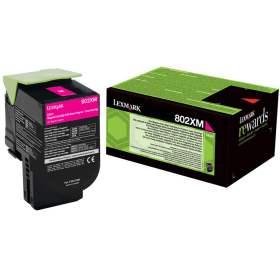 Lexmark 802xm Magenta Extra High Capacity Return Program Toner Cartridge 80c2xm0 Original