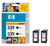 C9504ee (339) Original HP Maximum Capacity Black Ink Cartridges x2