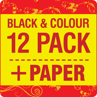 363 Compatible B/C/M/Y/LC/LM Ink Cartridge 12 Pack + 50 Sheets 240g 4"x6" Photo Paper + 2 x FREE Black Cartridges SAVE £17.00