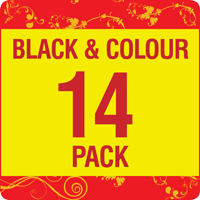 T0331,T0332,T0333, T0334, T0335, T0336 Compatible Black & Colour 14 Pack + 2 x FREE T0331 Blacks