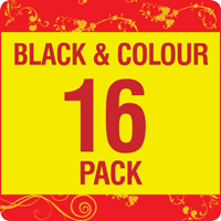 T0540,1,2,3,4,7,8,9 Compatible Black & Colour 16 Pack + 2 x FREE T0541 Blacks