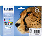 T0715 Epson Original Black &amp; Colour 4 Ink Cartridge Pack - Full Set