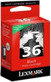 36 / 018C2130E Original Lexmark Black Return Program Ink Cartridge