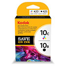 No.10 / 3947074 Original Kodak Black &amp; Colour Ink Cartridge Pack