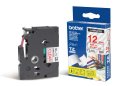 TZ-132 Original Brother P-Touch Red on Clear Tape 12mm x 8m 