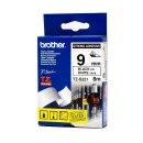TZ-S221 Original Brother P-Touch Strong Adhesive Black on White Tape 9mm x 8m