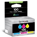 100/14N0849 Original Lexmark 3 Ink Cartridge (C,M,Y) Return Programme Multipack
