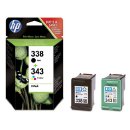 SD449EE (338 &amp; 343) Original HP Black &amp; Colour Ink Cartridge Pack