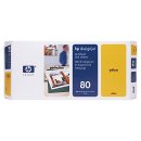 HP C4823A (80) Original Yellow Printhead &amp; Printhead Cleaner