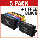 HP 364XL Compatible Black &amp; Colour Ink Cartridge 5 Pack + 1 x FREE Black Cartridge  SAVE &amp;pound; 11.47