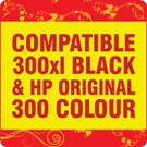 300xl Compatible Black &amp; 300 Original Colour Pack