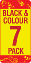 BCI-3e BK/C/M/Y/PC/PM/PBk Compatible Black/Colour 7 Ink Cartridge Pack + 1 x FREE BCI-3e Black