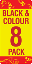 T1291/2/3/4 Compatible High Capacity Black &amp; Colour 8 Pack + 2 x FREE T1291 Blacks