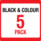 HP 364 XL Compatible Black &amp; Colour 5 Ink Cartridge Pack - CLEARANCE