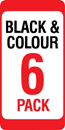 Epson T003/ T005 Compatible Black & Colour Ink Cartridge 6 Pack + 2 x FREE T003 Blacks