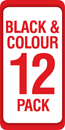 LC1100 Bk/C/M/Y Compatible Black & Colour 12 Pack + 3 x FREE LC1100 Blacks