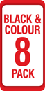 BCI-21BK/ BCI-21C Compatible Black &amp; Colour 8 Pack + 1 x FREE BCI-21BK Black