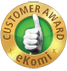 Awarded the eKomi Gold Seal of Approval - 4.8 out of 5