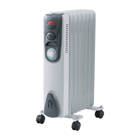 1500W Oil Filled Radiator With Timer White 447668 F