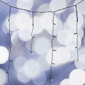 180 LED Icicle Christmas Lights Switchable Warm White Cool White 8.5m