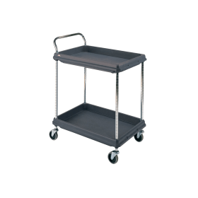 2 Tier Black 1041mm x 984mm x 689mm Deep Ledge Trolley 372247 F